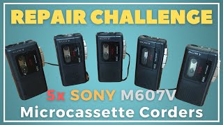 REPAIR & RESTORATION Of 5 Microcassette Corder SONY M607V