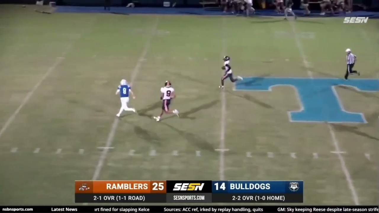 Tay Ware Takes It 96 Yards | Rambler Pick-Six vs. Trion