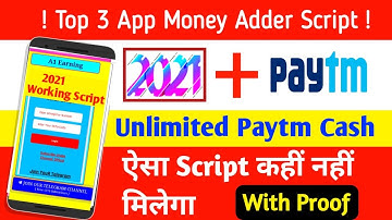 Top 3 App Money Adder Script |USA Number Script | 2021 New Paytm Cash Earning App |Make Money Online