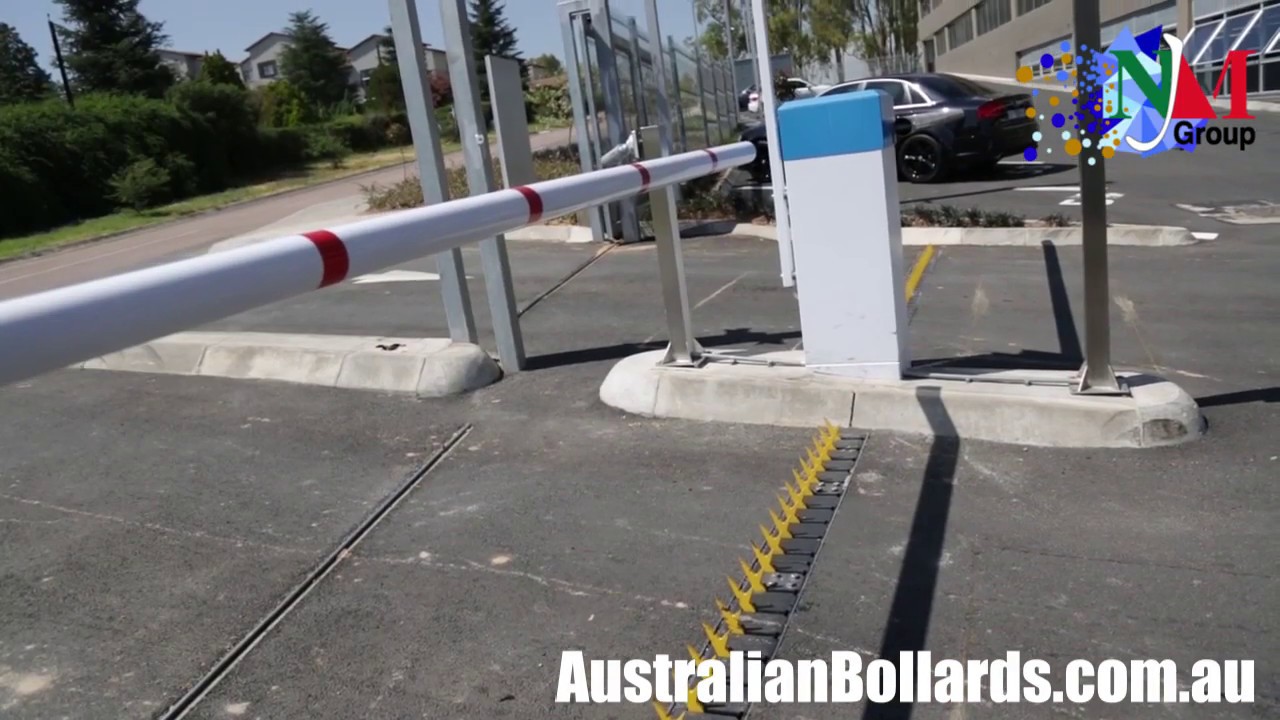 Automatic Tyre Spike Vehicle Barrier - YouTube