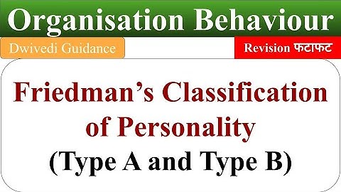 Type A and Type B Personality, Type of personality, Organisational behaviour, OB, personality types