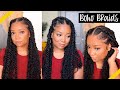 BOHO JUMBO BOX BRAIDS 🔥 EASY INSTALL! | Outre X-Pression Twisted Up Waterwave Fro