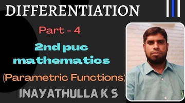 DIFFERENTIATION part - 04, 2nd puc mathematics by IKS Sir