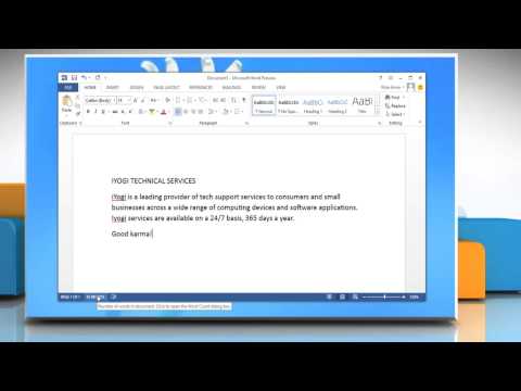 Microsoft®Word2013ドキュメントの単語数を数える方法