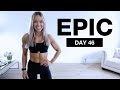 Day 46 of EPIC | Dumbbell ABS and PUSH UPS WORKOUT [NO REPEAT]
