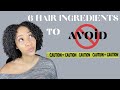 6 hair ingredients to avoid