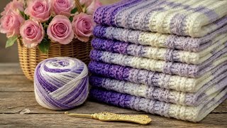 Easy &amp; Beautiful Baby Blanket Pattern!😍Blanket, Top, Bag &amp; Shawl, Step by Step tutorial