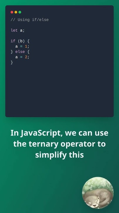 Using the Ternary Operator In #javascript - YouTube