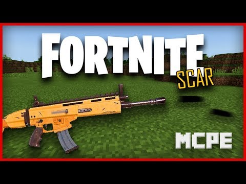 Fornite Scar Rifle in Minecraft Bedrock (Pocket Edition)