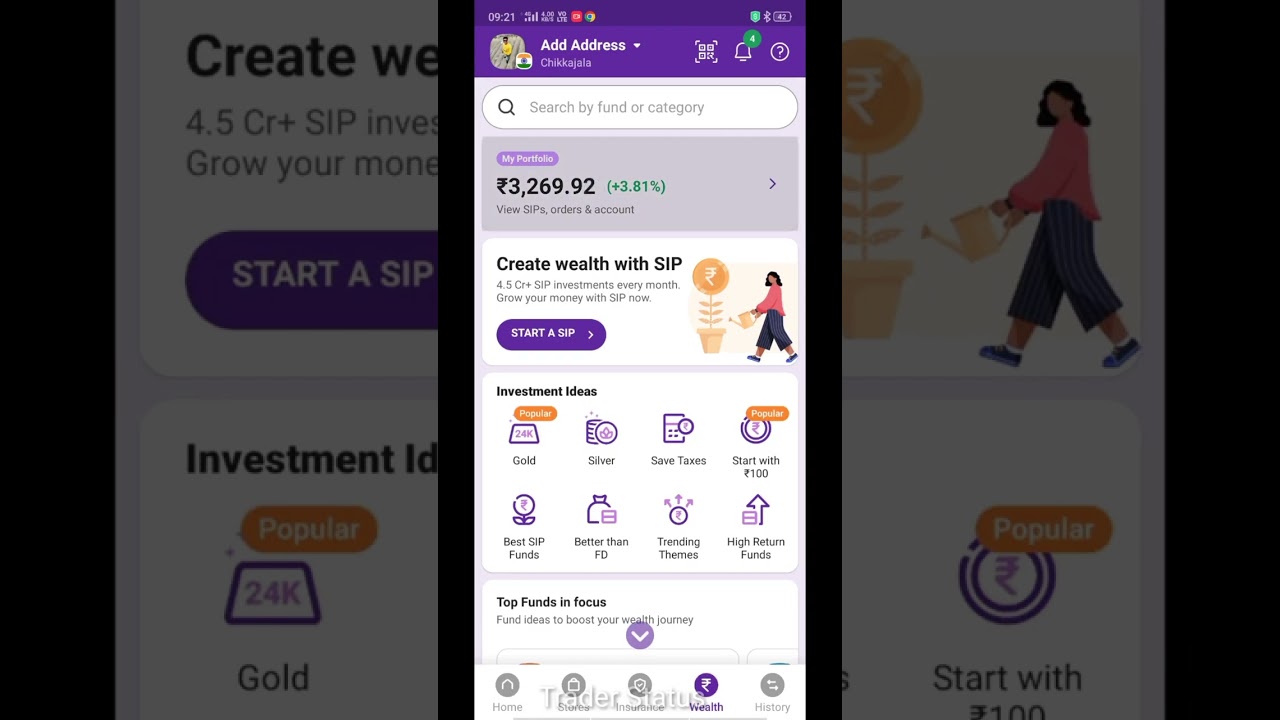 Mutual fund portfolio ||  Portfolio in profit ||  Investment plan #investment #common fund #phonepe