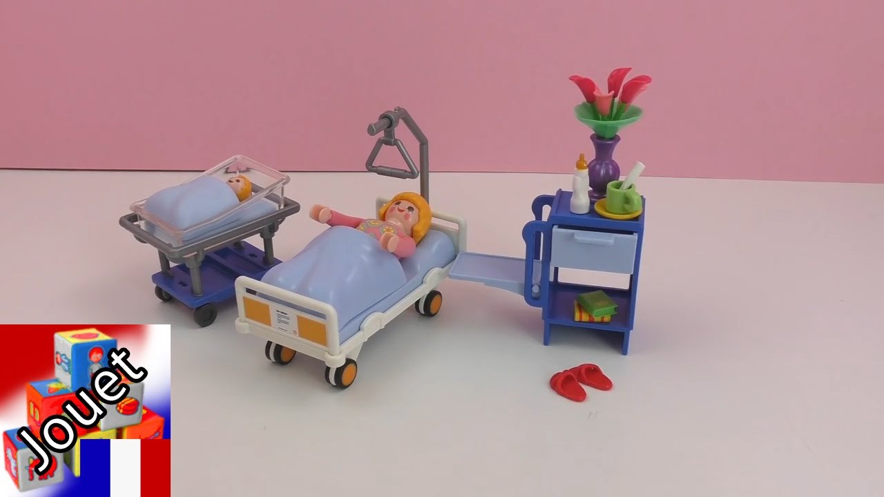 La Chambre D Hopital Avec Un Lit De Bebe De Playmobil Review Youtube