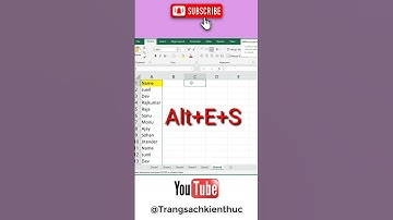 Cách chuyển dữ liệu từ Dọc sang Ngang trong Excel | Trang Sách Kiến Thức #shorts #excel