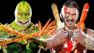 MK11 Killer Croc VS Real Victory Poses (Side by Side Comparison) Killer Krok Skin