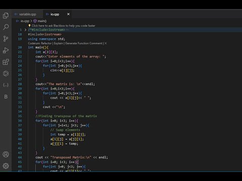 How to run C++ program in Vs Code | 2D Array C++ code | Vs Code - YouTube