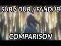Koe No Katachi Balcony Scene (Sub vs Dub vs Fandub Comparison)