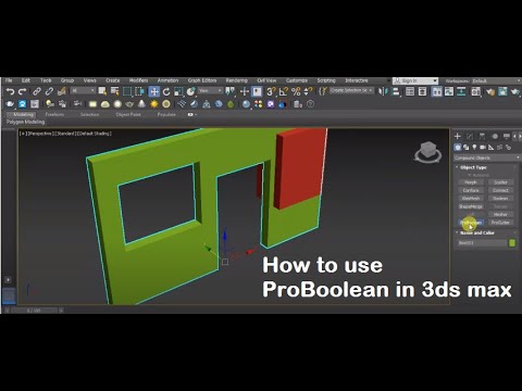 How to use ProBoolean for subtraction in 3ds max