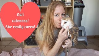 My barn owl was keeping an eye on me the whole time and it's so cute! by Vegan Hippie 1,680 views 5 years ago 5 minutes, 48 seconds