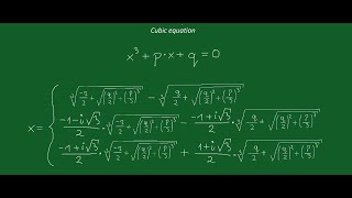 Math For Physics Cubic Equation