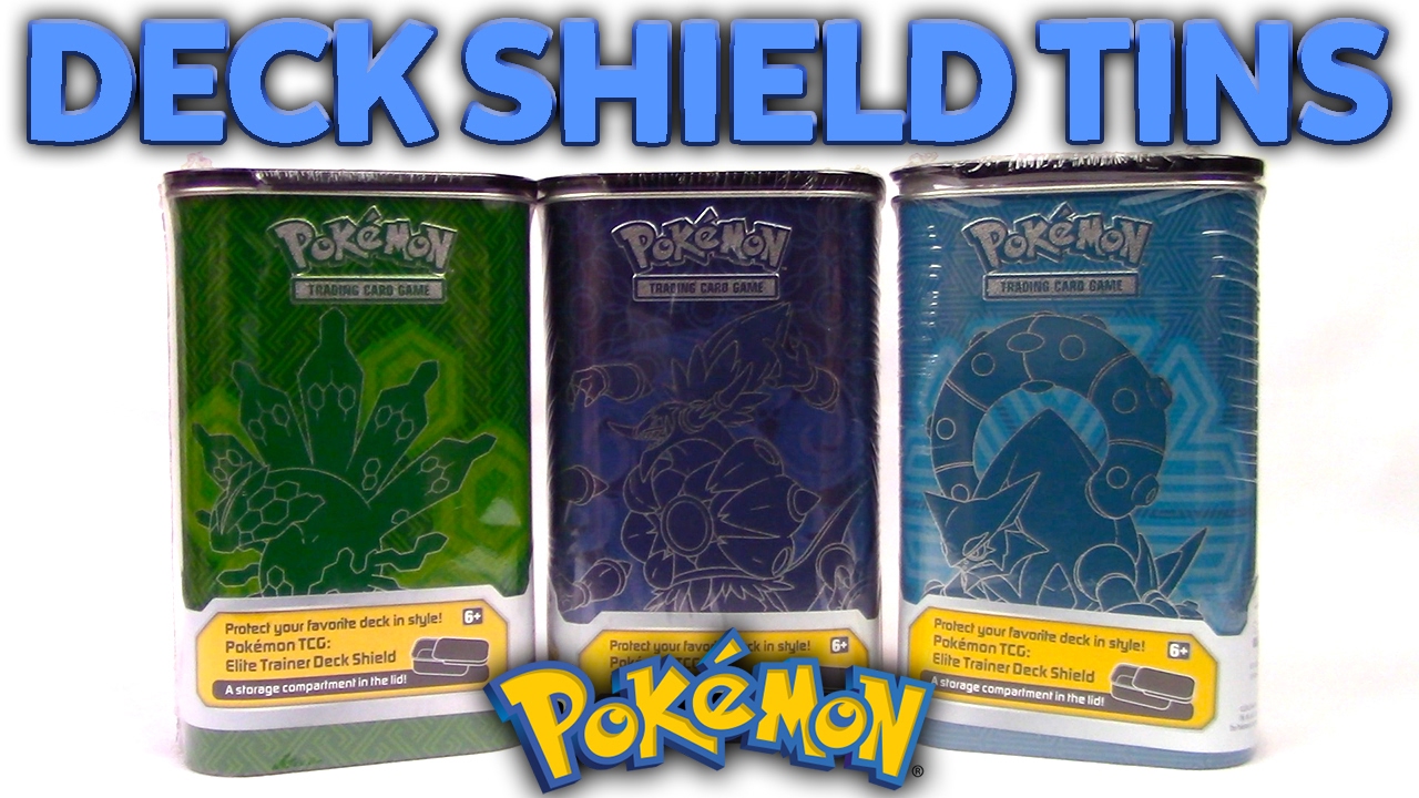 3 Pokemon Center Deck Shield Tins Zygarde, Hoopa, and