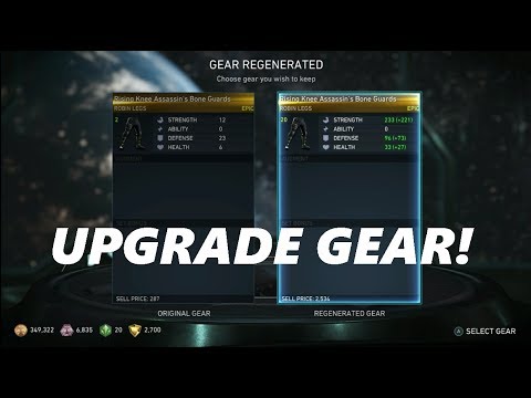 Injustice 2 How To Upgrade Gear! (Regenerate & Transform Gear)