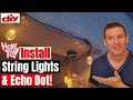 Color Changing String Lights | Echo Dot Outdoor Mount - How to - Quick and Easy!