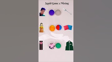 Squid Game 2 Color Mixing Guess the last color #squidgame2 #squidgame #colormixing #satisfying #asmr