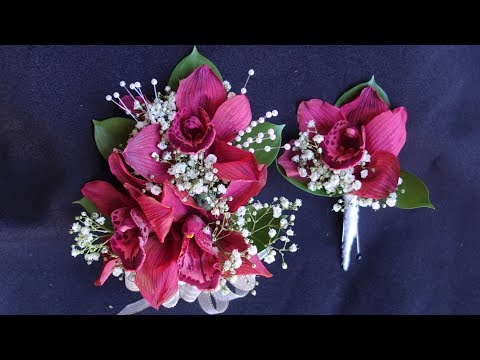 How to make orchid corsage and boutonniere set for prom or wedding