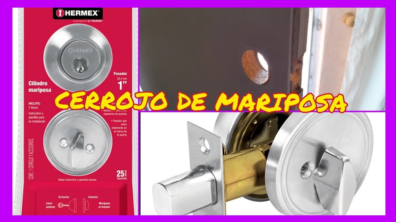 Cerrojo Pasador Llave Computada Puerta Chapa Madera