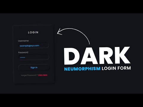 CSS Dark Neumorphism Login Form UI Design | Html5 CSS3 Soft UI