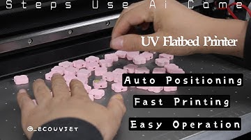 UV Flatbed Printer with Ai Visual Positioning Scanner Camera#aicamera