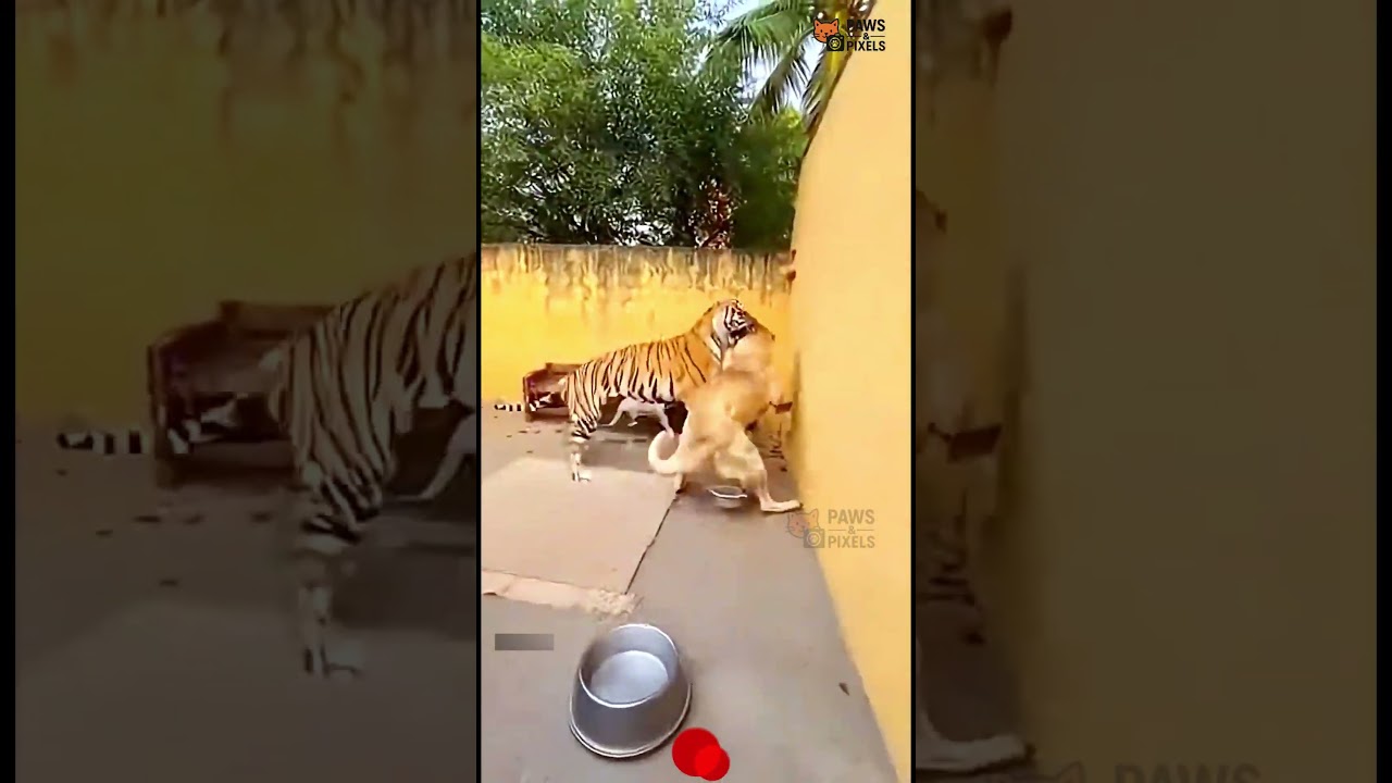 Tiger attack in house dogs 