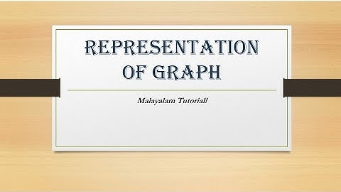 Representation of Graph | Data structures | Malayalam Tutorials