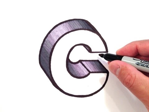 Onwijs How to Draw the Letter C in 3D - YouTube TC-81