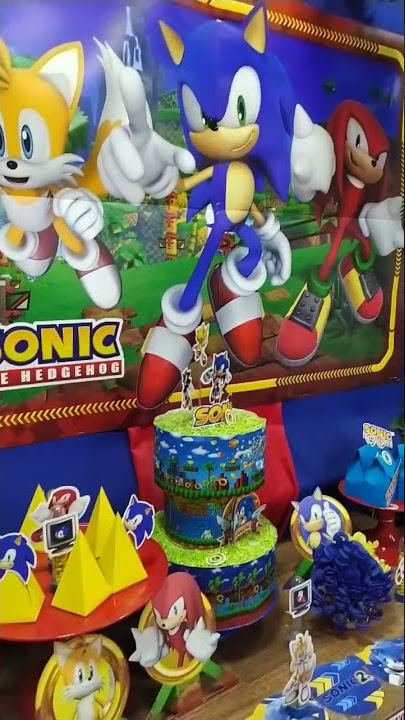 Artes de Monizinha - Bolo Fake Sonic 💙 . Hoje falamos de jogos