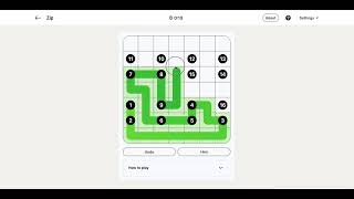 LinkedIn Zip Answer Today | 04 June 2026 - Puzzle #444 screenshot 2