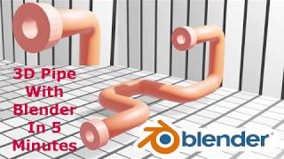 The Fastest Way to Model Pipe In 5 minutes Blender 2.8
