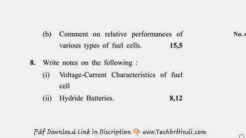 MSc Physics 4th Sem Renewable Energy Resource Question Paper
