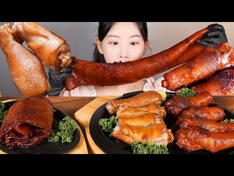 쫀득탱글🐖 통돼지꼬리🐷➰➿️ 돼지껍데기 먹방 pork tail &amp;amp; pork <strong>skin</strong> [eating show] mukbang korean <strong>food</strong>