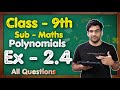 Class 9 maths ex 24 q1 to q5  chapter 2 polynomials  ncert  mkr