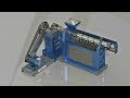 Plastic pipes extrusion machine assembly animation
