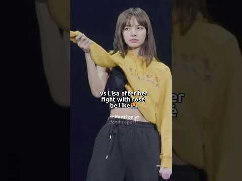 Lisa after her fight with rosé be like 😭🤣