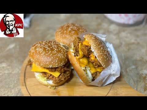 How to make KFC mighty zinger at home😍 | Zinger Burger Recipe by Foodie Girl Tayeba