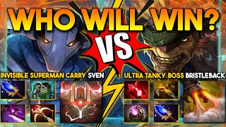 WHO WILL WIN? | Invisible Superman Hard Carry Sven Vs. Ultra Tanky Boss Bristleback | 7.35d DotA 2