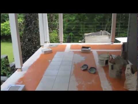 How to install tileon screened in two season room deck.