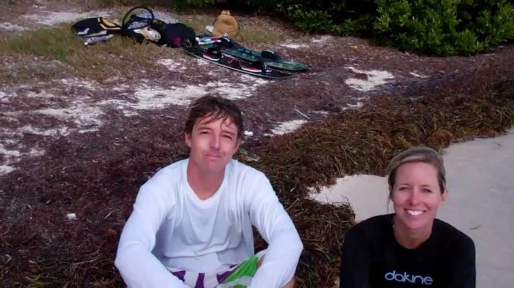 Laura gets a Kiteboarding lesson from Will at Othe...