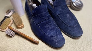 [ASMR] Restoration and clean suede loafers Henderson
