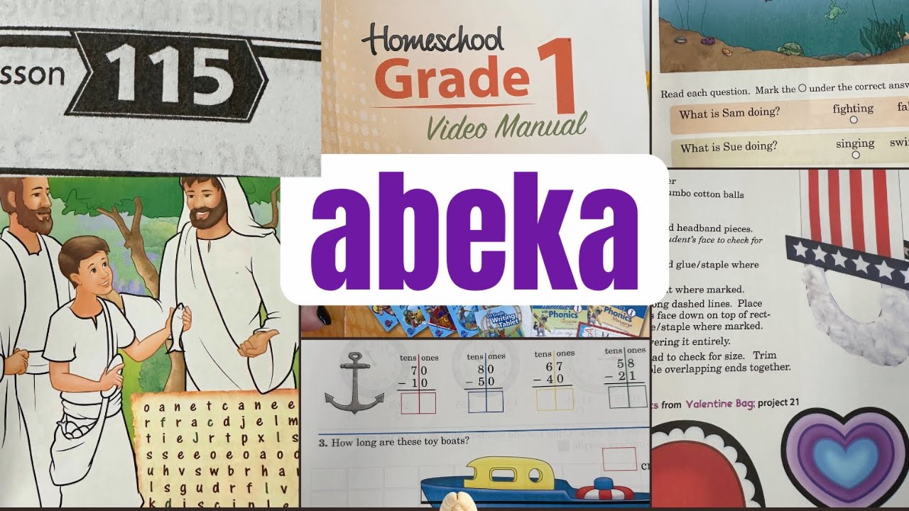 Abeka Christian academy 1st grade lesson 115 Homeschool - YouTube