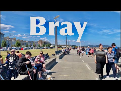 Bray County Wicklow Ireland. 4k walking tour, Bray Beach| travel with atiq