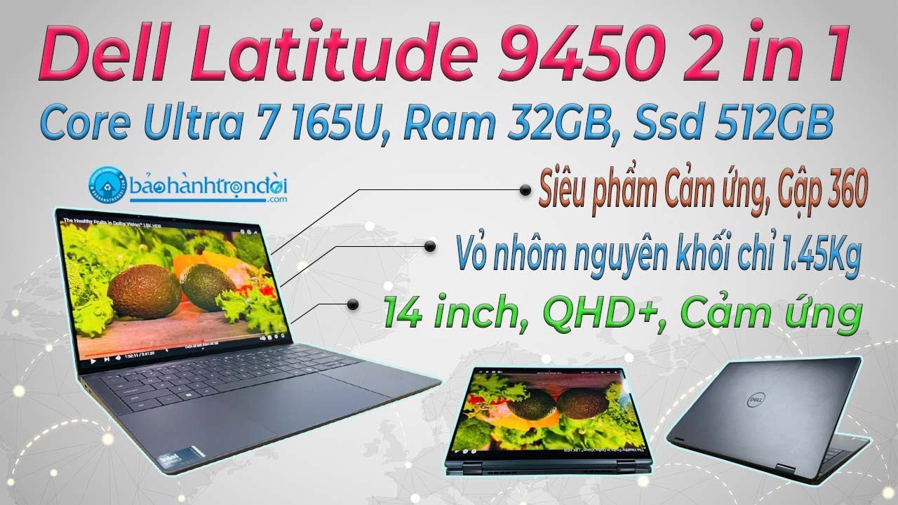 Trải nghiệm Dell Latitude 9450 2 in 1 (Core Ultra 7 165U, QHD+) - Siêu ...