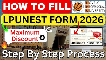 How to Fill LPUNEST Form 2026 | How to Apply For LPUNEST 2026 | LPU Admission Process 2026 #lpunest